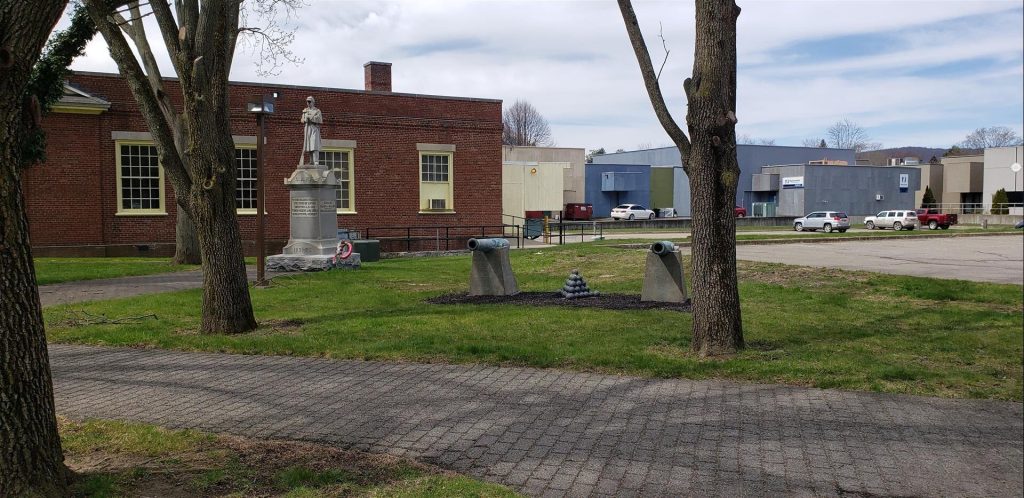 Village of Painted Post Civil War Monument and Cannons After Restoration