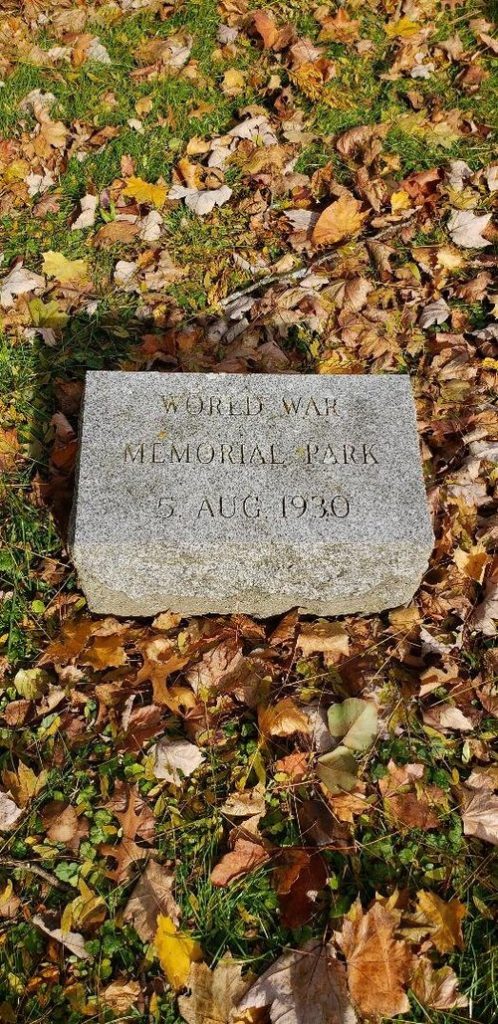 Village of Painted Post World War Monument and Duce Before Restoration